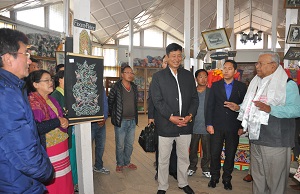 The Governor of Arunachal Pradesh Shri P.B. Acharya visit Craft Emporium at Bomdila on  8th  April 2017. 